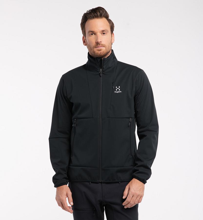 Haglöfs Mens Multi Flex Softshell Jacket Black New Zealand 36172SBHE